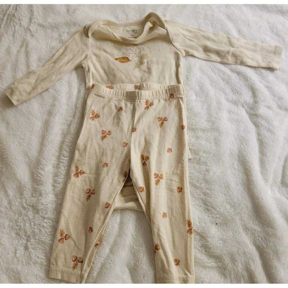 Carter's Baby Girl/Boy Autumn Fall Matching One piece and Pant Outfit 12 Months